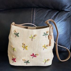 FOSSIL EMBROIDERED SHOULDER BAG